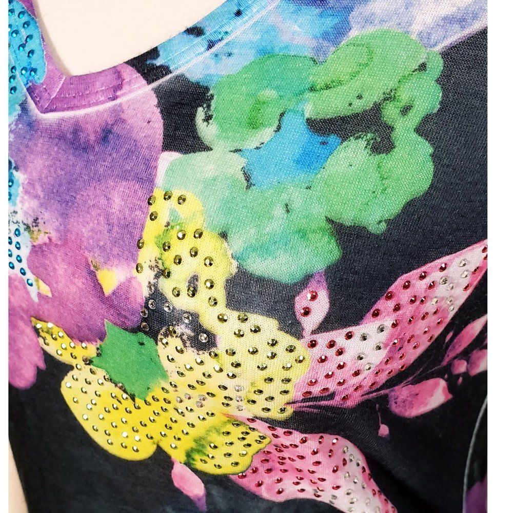 Cache Beaded Floral Tee - Picture 3 of 6